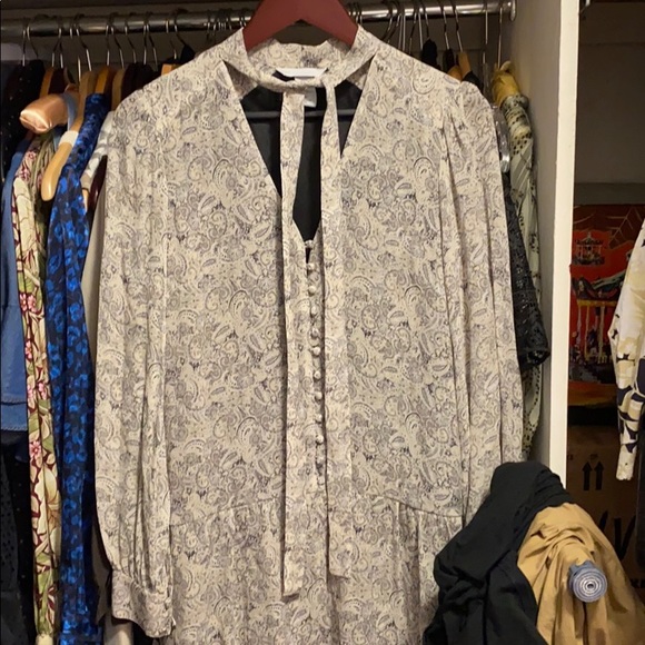 H&M PAISLEY DRESS WITH NECK TIE - Picture 2 of 4